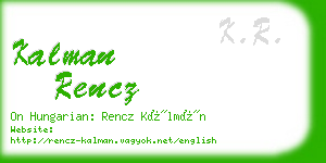 kalman rencz business card
